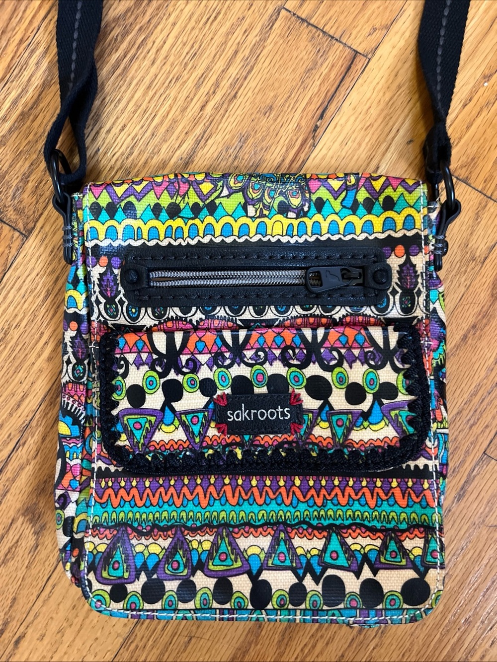 Sakroots Vibrant Geo Pattern Crossbody Flap Bag - multicolor